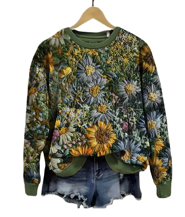 Women's Christmas Trend Round-neck Shirt