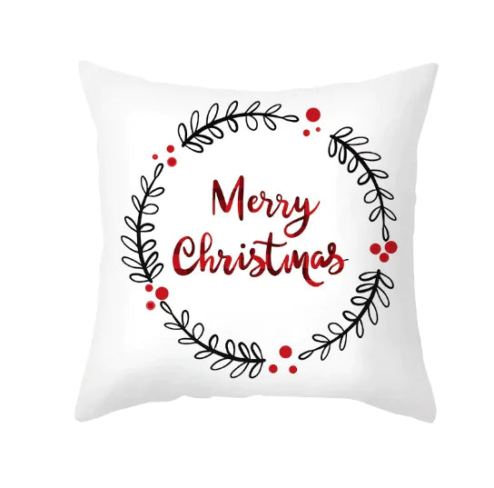 Cartoon Christmas Throw Pillow Cover for Sofa (1pc)