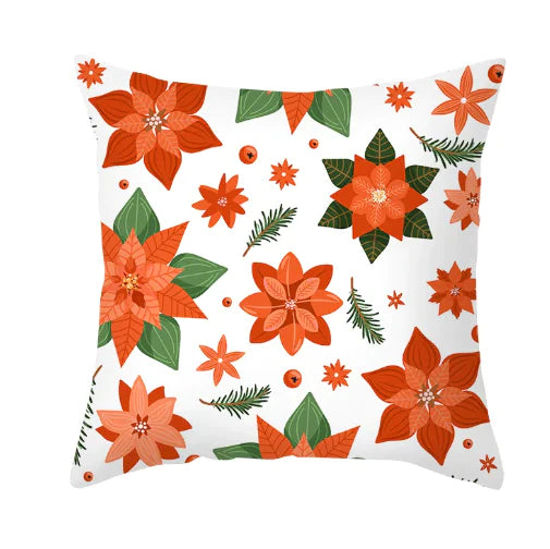 Cartoon Christmas Throw Pillow Cover for Sofa (1pc)