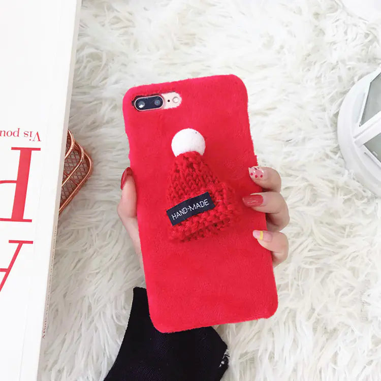 Plush Hat, Phone Case, Christmas Hat