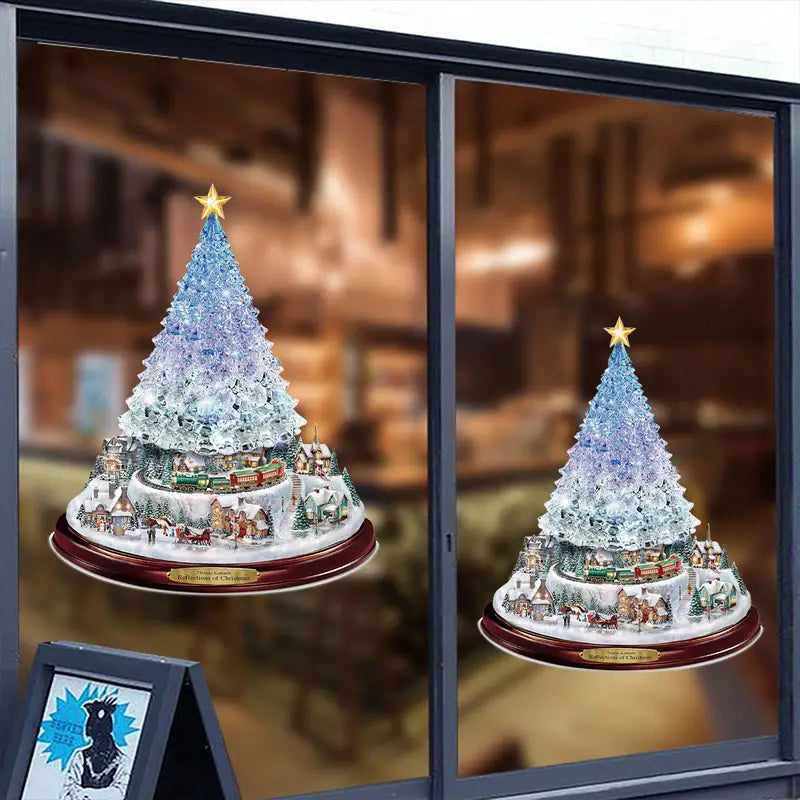 PVC Snowflake Window Clings - Waterproof Christmas Decor