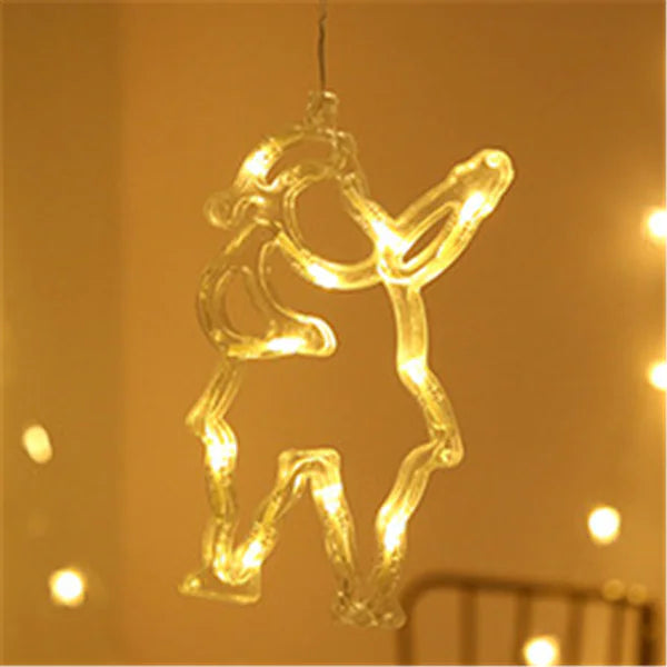 LED Christmas Star and Bell Suction Cup Lights
