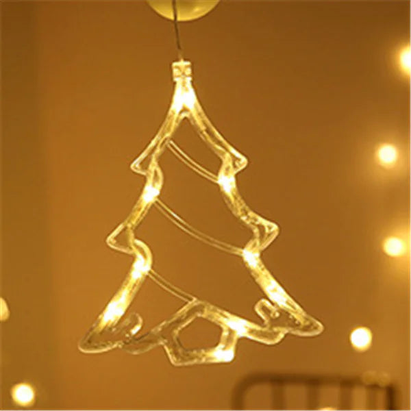 LED Christmas Star and Bell Suction Cup Lights