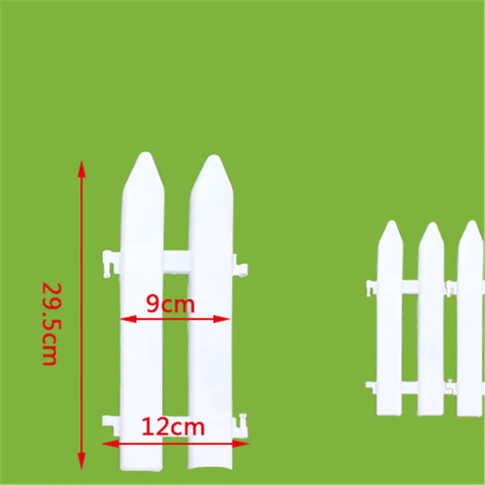 White PVC Christmas Scene Fence Decoration Supplies