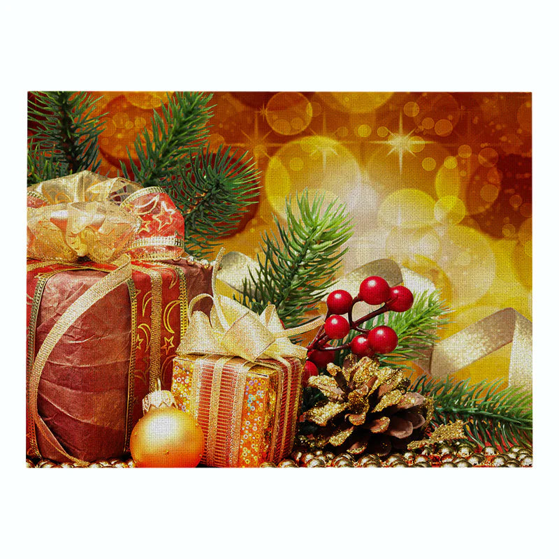 Christmas Red Cotton and Linen Placemat Series