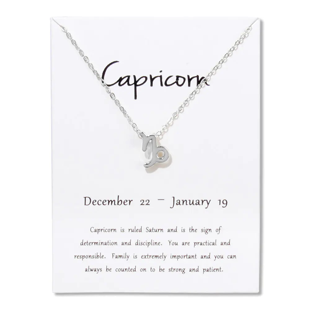 Zodiac Alloy Pendant Necklace Wholesale Christmas Gift