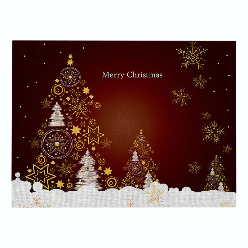 Christmas Red Cotton and Linen Placemat Series