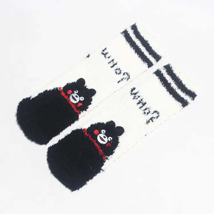 Christmas Cartoon Coral Fleece Terry Socks
