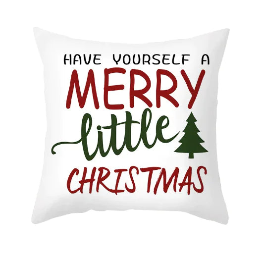 Cartoon Christmas Throw Pillow Cover for Sofa (1pc)