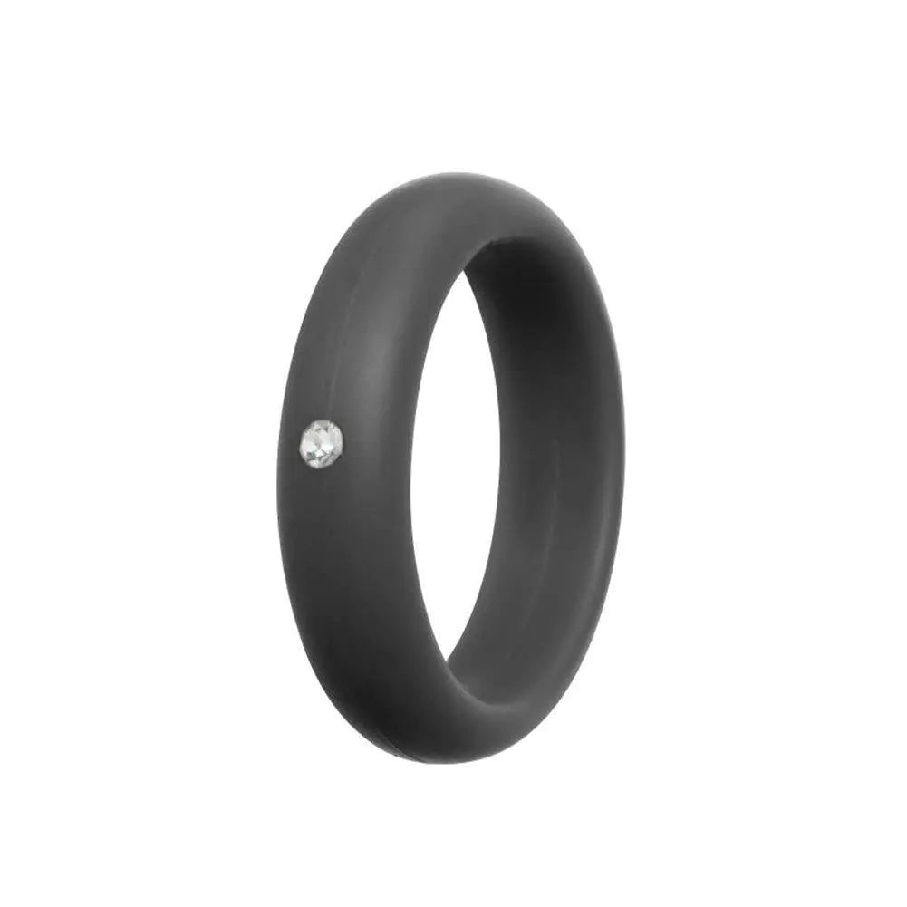 5mm Wide Band Diamond Ring - Silicone Christmas Gift