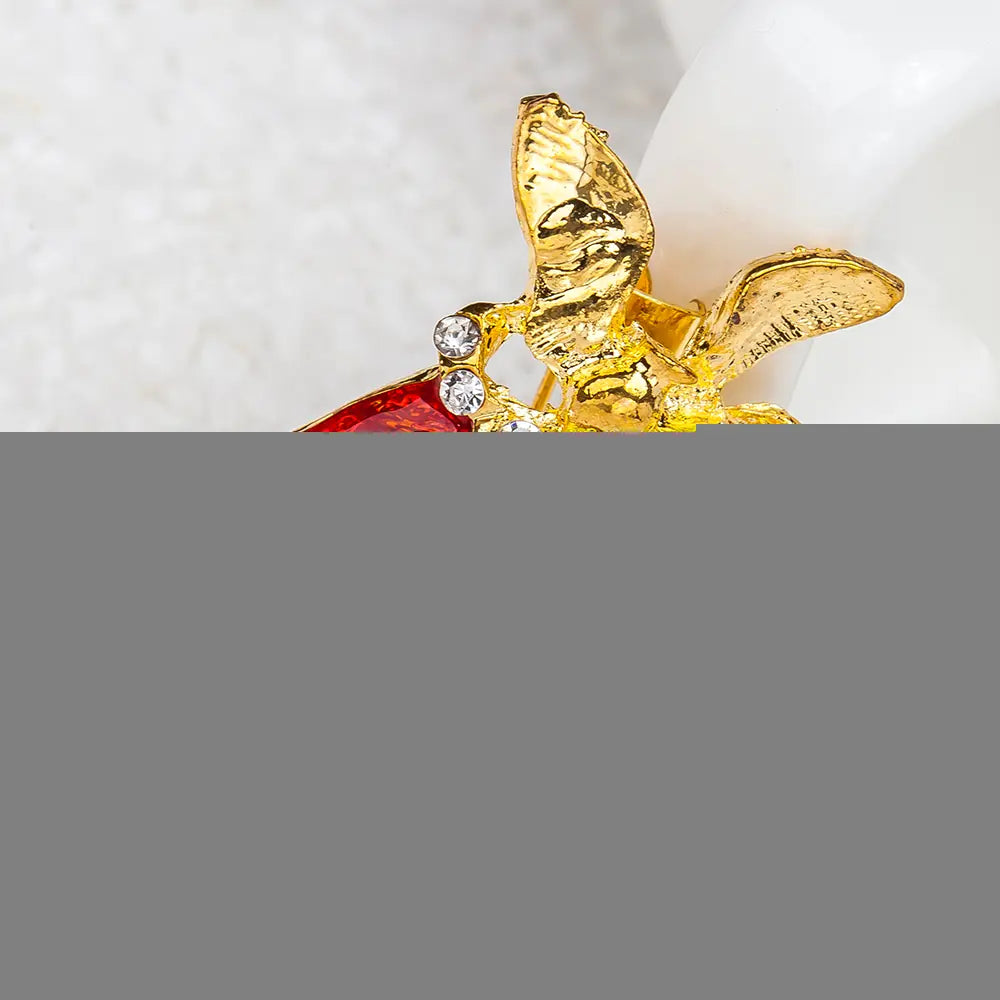 Fashionable Cartoon Christmas Bell Brooch with Rhinestones
