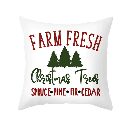 Cartoon Christmas Throw Pillow Cover for Sofa (1pc)