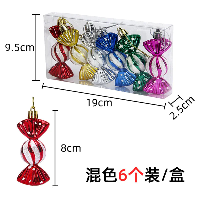 "Electroplated Colorful Candy Christmas Tree Ornaments"