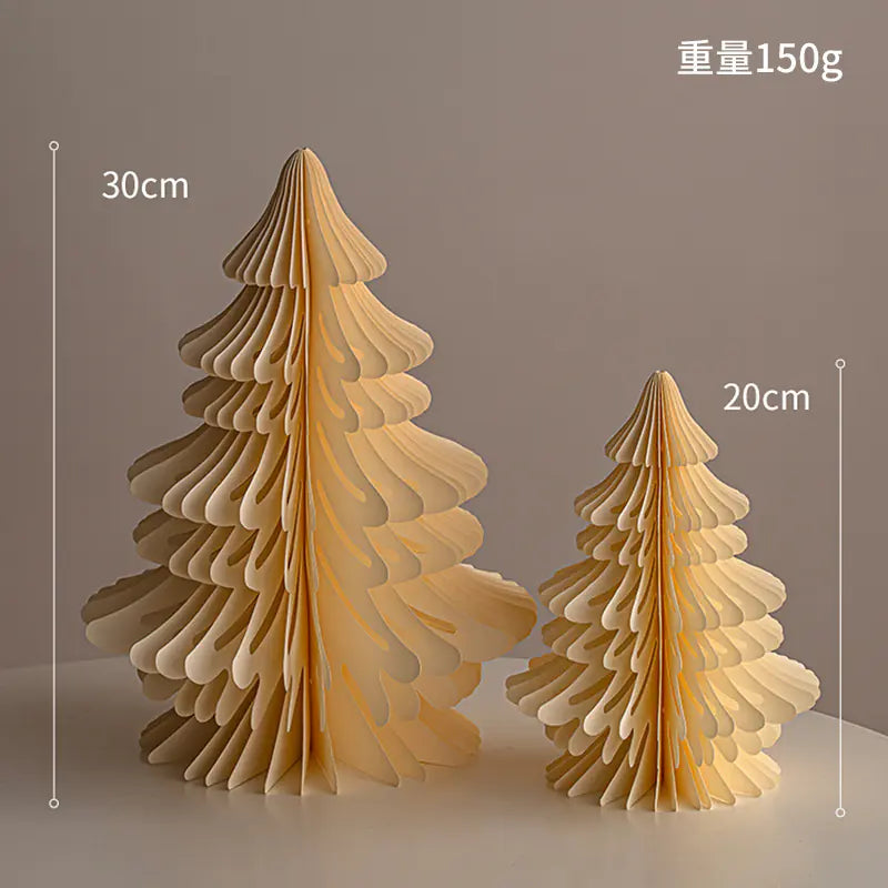 Mini Foldable Paper Christmas Tree Decor 2023 Trend