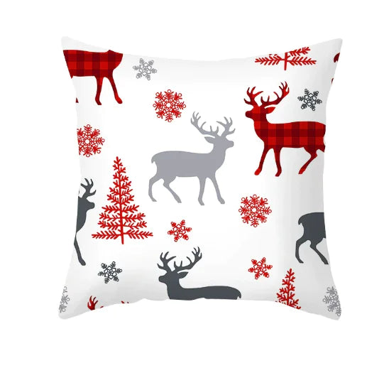 Cartoon Christmas Throw Pillow Cover for Sofa (1pc)