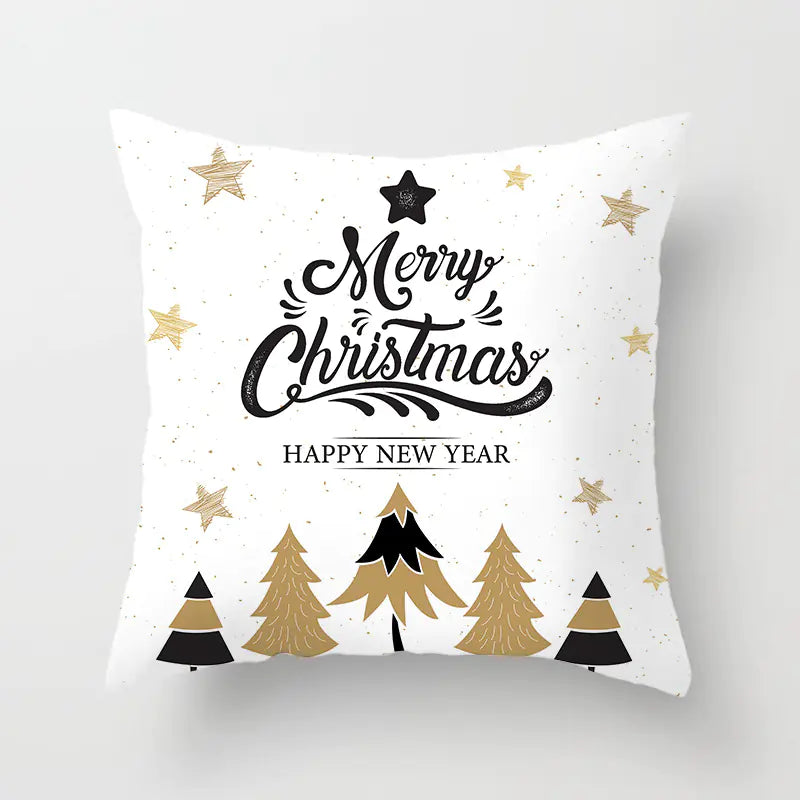 Christmas Words Decorative Pillow Cover