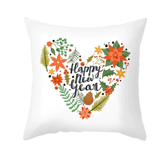 Cartoon Christmas Throw Pillow Cover for Sofa (1pc)