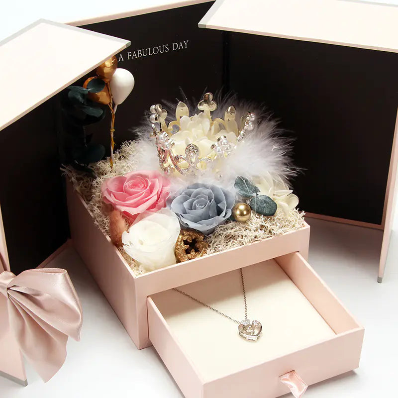 Creative Christmas Gift - Double Door Preserved Flower Box