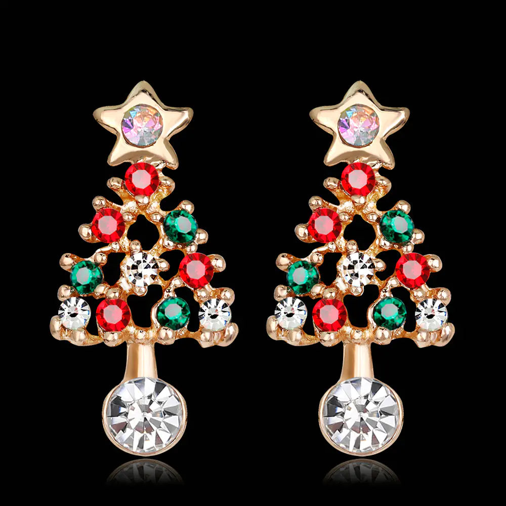 Christmas Tree and Reindeer Earrings Set