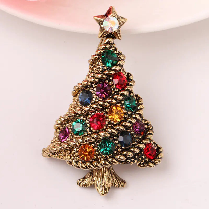 Christmas Tree Brooch - Vintage Style Jewelry Accessory