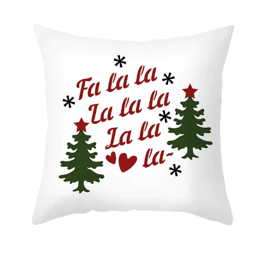 Cartoon Christmas Throw Pillow Cover for Sofa (1pc)