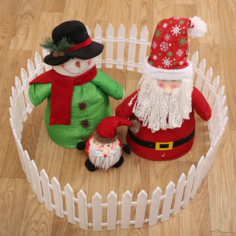Christmas Scene Decoration Removable Plastic Fence