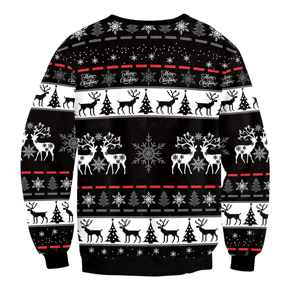 Amazon Mixed Color Reindeer Christmas Sweatshirt for Women