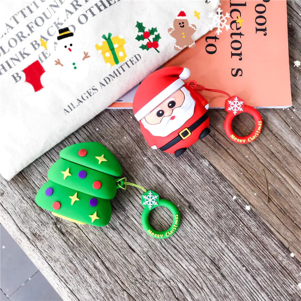 Christmas AirPods Case - Santa Reindeer Silicone Cover