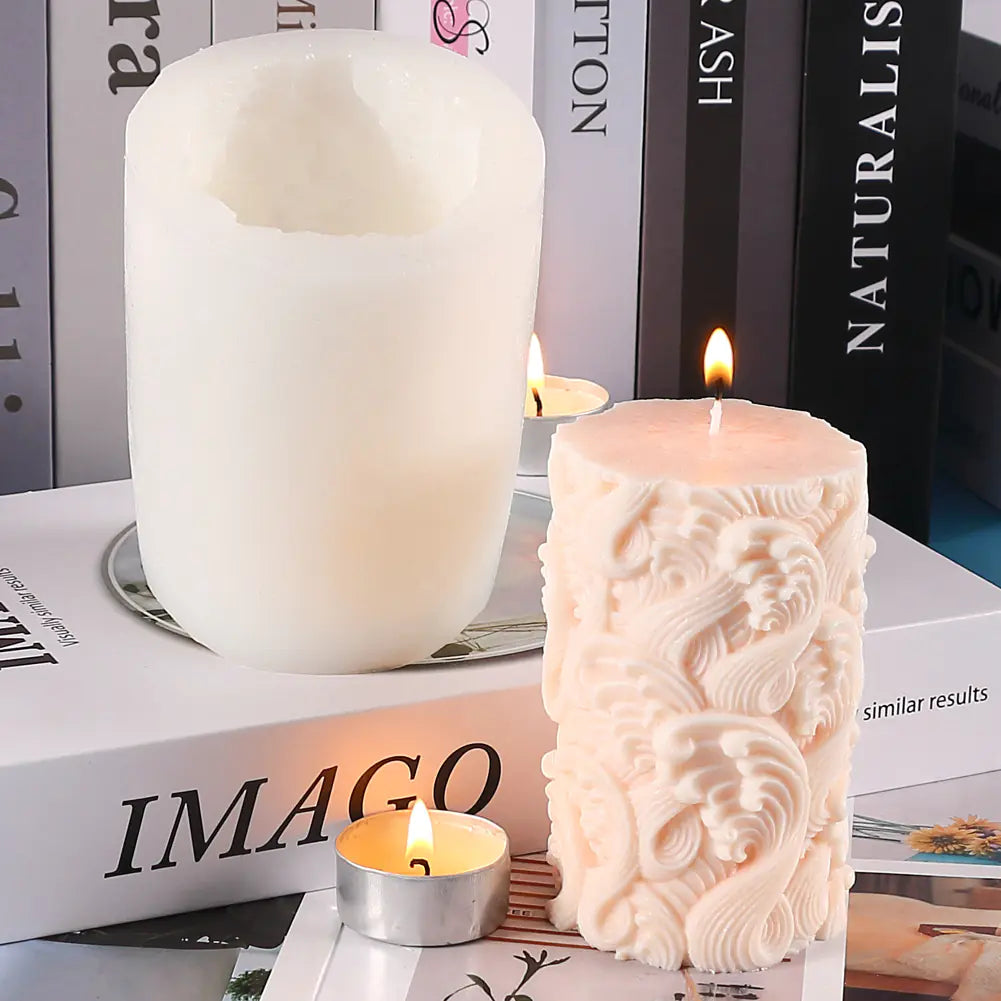 Cylindrical Aromatherapy Candle Silicone Mold Set