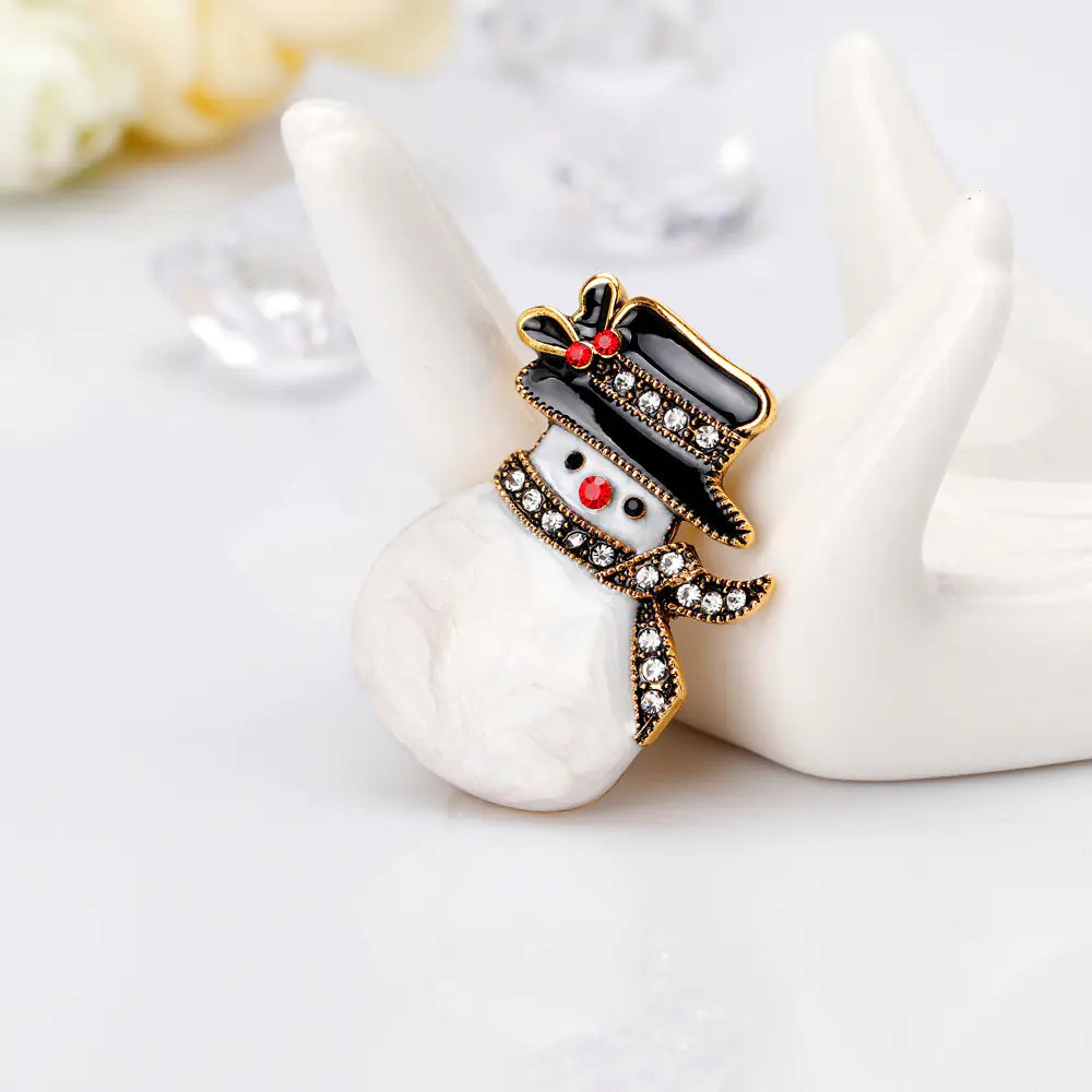 Cartoon Christmas Snowman Brooch - Stylish Gift Pin