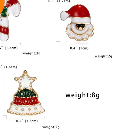 Fashionable Christmas Tree and Reindeer Brooch Set (3PCS)