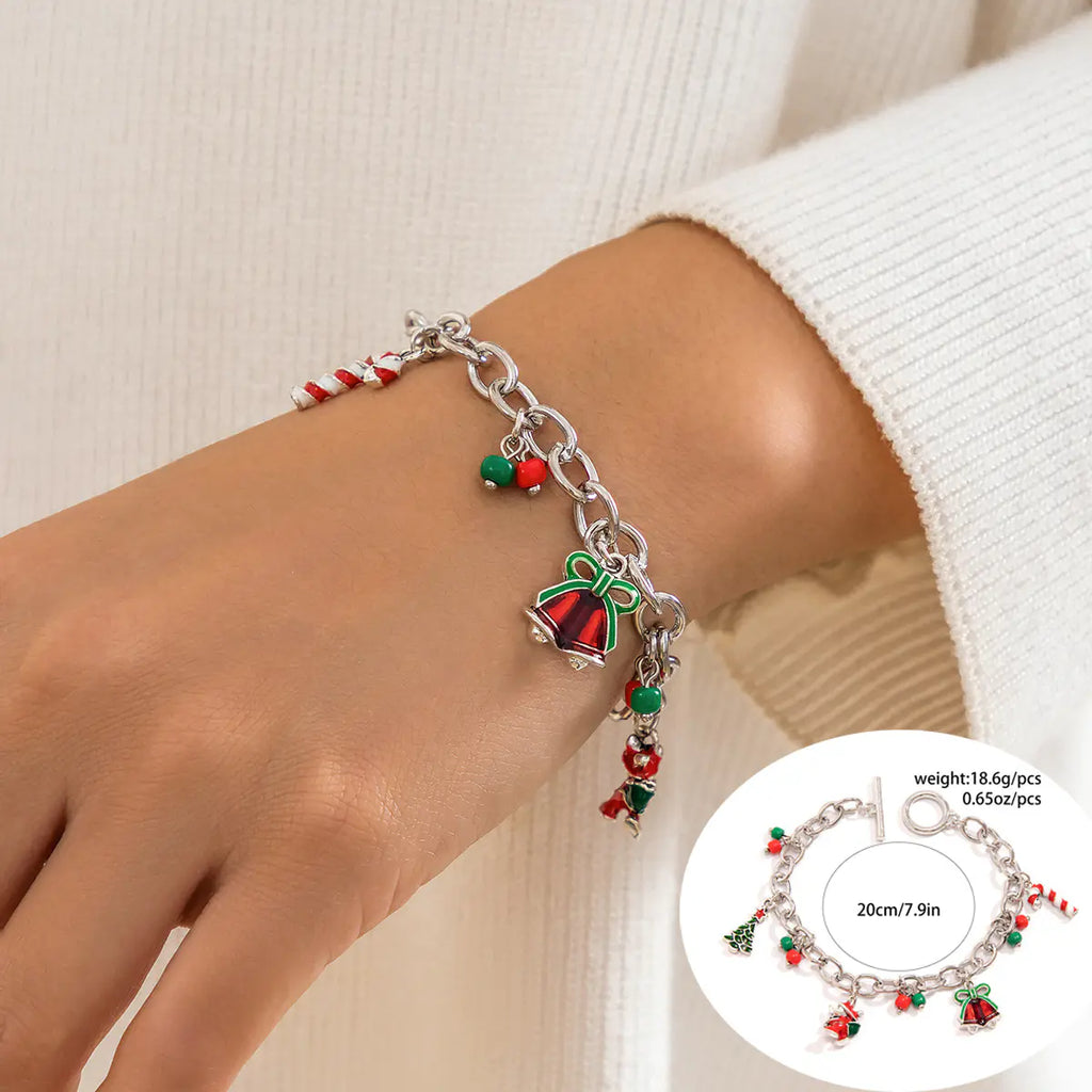 European American Christmas Letters Beaded Bracelet Set