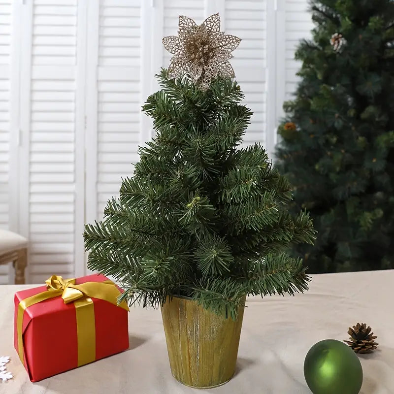 10pcs 4in Glitter Faux Flowers for Christmas Ornaments