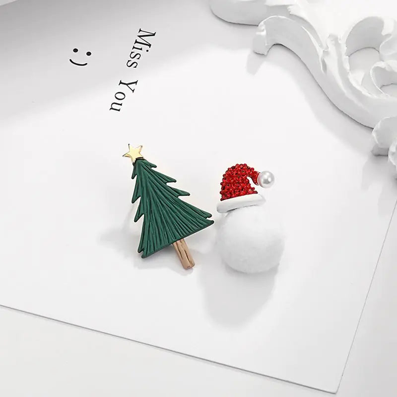 Korean Style S925 Silver Stud Earrings with Christmas Tree