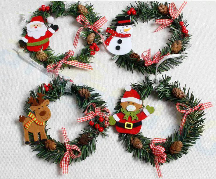 PVC Christmas Tree Wreath for Holiday Window Decor