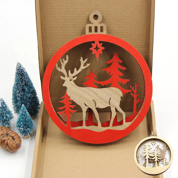 Wooden Craft Christmas Tree Ornaments for Holiday Decor