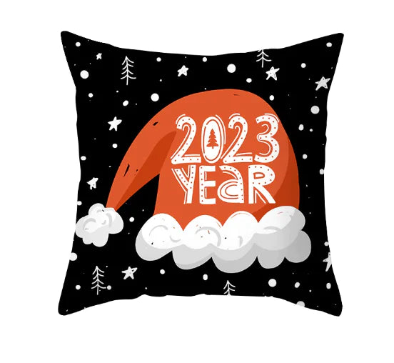 Cartoon Christmas Throw Pillow Cover for Sofa (1pc)
